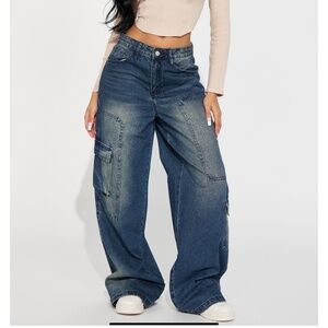 Time Will Tell Tinted Cargo Jeans